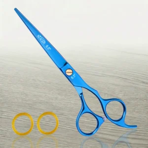 Barber Hair Cutting Scissors Japanese Steel Blue