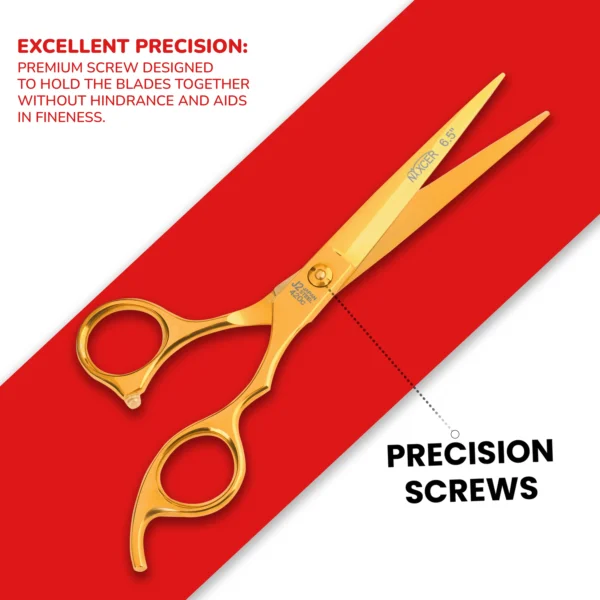 Nixcer Professional Key Screw Gold Hairdressing Scissors